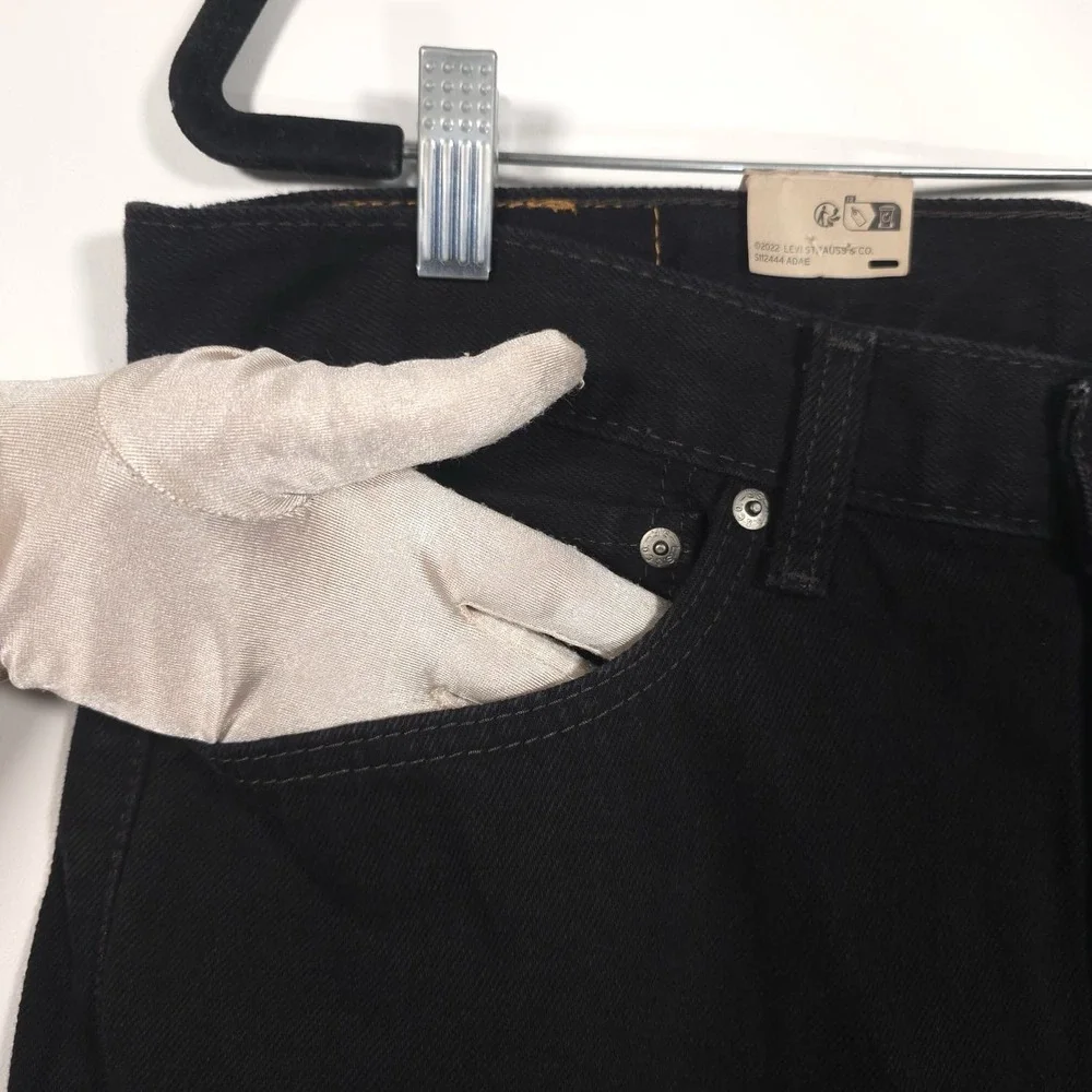 NWT LEVI'S 505 Jeans Men's‎ Black 34x30 Cotton Flex Straight